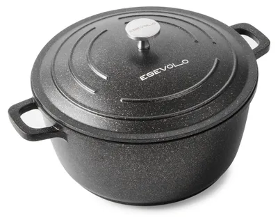 Zdjęcie produktu dla Garnek żeliwny z pokrywką i powłoką nieprzywierającą, 28 cm