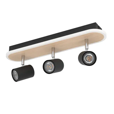 Image de Eglo LED Plafonnier Rimbocchi 3x6W, noir, blanc chaud