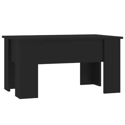 Image de vidaXL Table basse noire 79x49x41 cm Bois composite