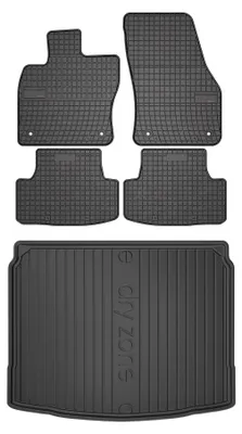 Obrázok produktu pre Gumové autokoberce SolidPRO + vaňa kufra DryZone pre: Skoda Karoq 2017- SUV 5 ks
