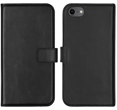 Imagen del producto de Funda de Cuero Auténtico tipo Libro para Apple iPhone SE (2022 / 2020) / 8 / 7 / 6(s) -
