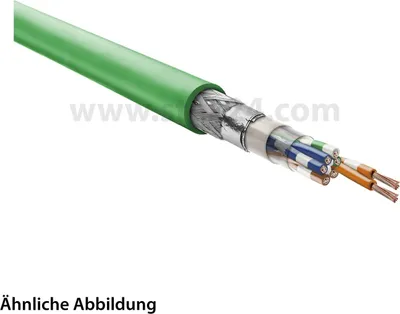 Produktbild von HELU KABEL Ethernetleitung Cat. 5e Schleppkettenleitung 8-adrig, 4x2xAWG26/19 Außendurchmesser 6,3mm - 1 Meter