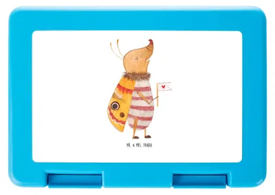 Produktbild von Mr. & Mrs. Panda Lunchbox Nachtfalter Fähnchen - Weiß - Geschenk, Spruch Lustig, Käfer, Bento Box, Bentobox, Witzig, Süß, Snackbox, Brotzeitdose, Frischhaltedose