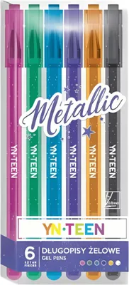 Zdjęcie produktu dla Długopis Żelowe 6Szt Metallic 8197