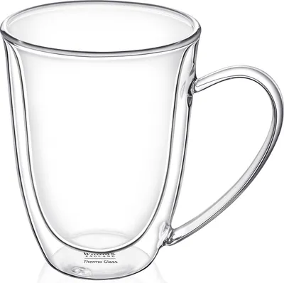 Zdjęcie produktu dla Szklany kubek termiczny Wilmax, 300 ml, dwuścienny, żaroodporny - WL-888726/A