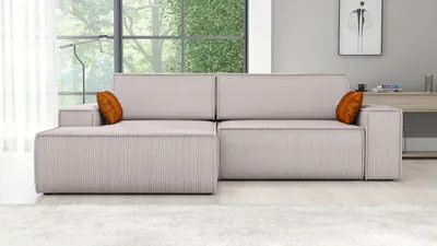 Produktbild von Ecksofa TOR mit Schlaffunktion. Farbe: Dove.