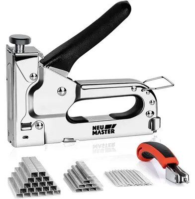 Produktbild von Handtacker Set 3-in-1 mit 2000 Klammern und Klammerentferner Silber