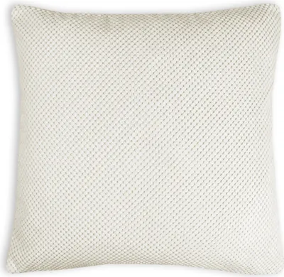 Produktbild von Kissenbezug 60x60 cm Creme Kissenhülle 3D Waben Kissen Chenille Webstruktur