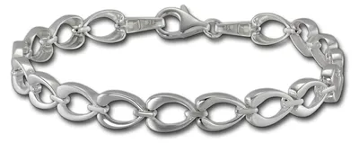 Produktbild von SilberDream Damen Armband silber matt 19cm Herz 925 Silber Schmuck D3SDA446J