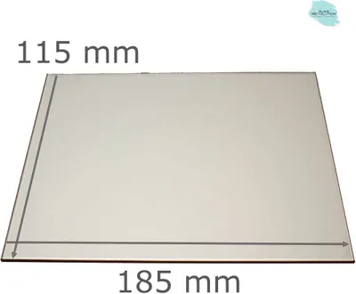 Produktbild von Feuerfestes Kaminglas nach Maß | Ofenglas für alle Größen - (680,00 EUR / qm) - 185 mm x 115 mm