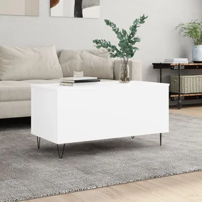 Zdjęcie produktu dla Maison Exclusive – stolik kawowy biały 90 x 44,5 x 45 cm, materiał drewnopochodny