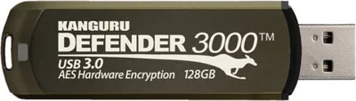Productafbeelding van iStorage Kanguru Defender 3000, 128 GB, USB Type-A, 3.2 Gen 1 (3.1 Gen 1), 300 MB/s, Behuizing, Bruin