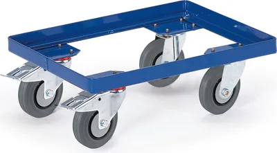 Produktbild von Rollcart Fahrrahmen 610x410mm Winkelstahl mit Polyamid-Bereifung und 2 Feststellern