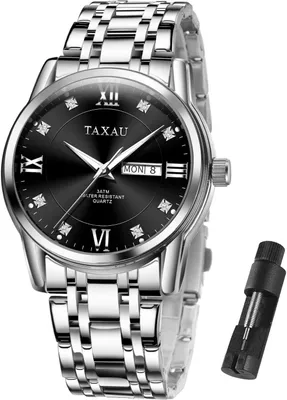 Produktbild von Herrenuhren - Herrenuhren Edelstahl Armbanduhr Herren mit Datum - Wasserdichte Uhr Quarz Herrenuhren
