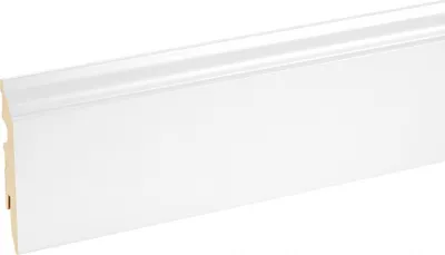 Zdjęcie produktu dla Listwa przypodłogowa MDF 82x13mm Cezar Biały RAL9003 Mat 2,20m