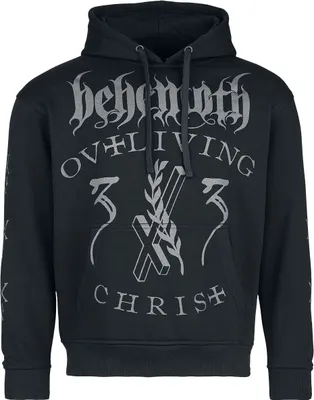 Produktbild von Behemoth Kapuzenpullover Herren Living Christ Silver schwarz L