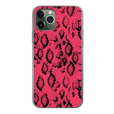 Produktbild von MuchoWow® Handyhülle Schutzhülle Hülle für iPhone 11 Pro Tiermuster - Schlangenhaut - Rosa Silikon Softcase Handy Hülle - Handy