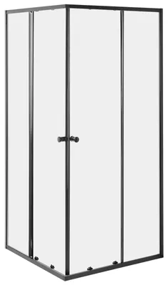 Obrázek produktu pro BELIANI Sprchový kout černý tvrzené sklo hliněný rám posuvné dveře 90 x 90 x 190 cm moderní koupelna