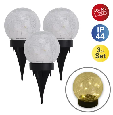 Image de Lampe solaire de jardin Set de 3 boules Lampe solaire d'extérieur Lampe solaire d'extérieur 5248203