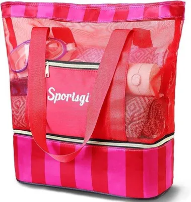 Produktbild von Famanu Strandtas Große Strandtasche mit Reißverschluss - Transparent