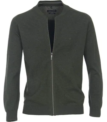 Produktbild von Casa Moda - Herren Strickjacke unifarben in verschiedenen Farben (004440), Größe:3XL, Farbe:Dunkelgrün (328)