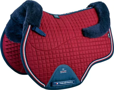 Zdjęcie produktu dla Premier Equine Cc Merino Wool European Gp/jump Square Satteldecken Rot Full Rot Full