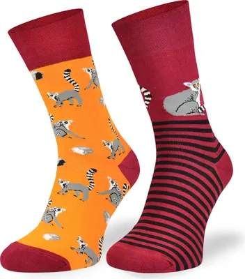 Produktbild von SKIETY Bunte Lustige Socken für Erwachsene Baumwolle, Lemuren - 43-46