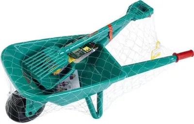 Immagine prodotto di Set da giardino Bosch con carriola, 4 pezzi, piccolo 2752, pala, rastrello, guanti