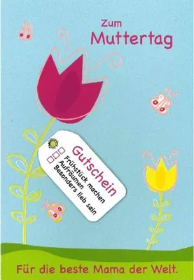 Produktbild von Depesche Klappkarten Muttertag : Zum Muttertag Gutschein Blume Klappkarten Muttertag Sortierung: Zum Muttertag Gutschein Blume