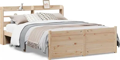 Zdjęcie produktu dla vidaXL Rama łóżka z zagłówkiem bez materaca 150x200 cm