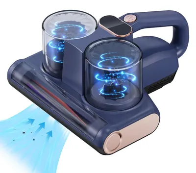 UV-C Anti-Milben-Staubsauger, 350 W, HEPA, 65 °C, blau