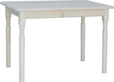 A plain wooden table on a white background.