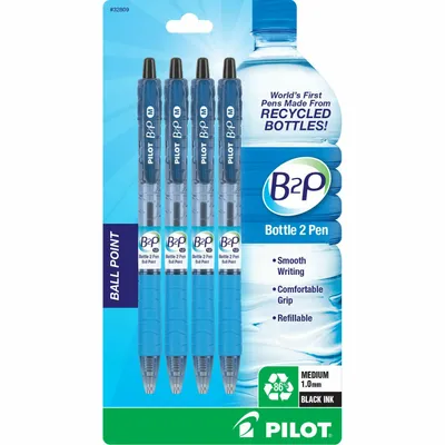 Zdjęcie produktu dla Pilot B2P Ecoball biros Flow Pack - średni - niebieski - 4 szt