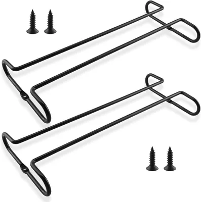 Image de Support pour bouteilles de vin en fer forgé, lot de 2, 26 cm, pour cuisine et bar