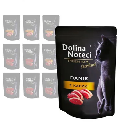 Zdjęcie produktu dla Dolina Noteci Sterilised Danie z Kaczki i Wołowiny Mix 10x85g Mokra Karma Dla Kotów Sterylizowanych