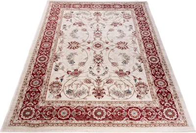 Produktbild von Tapiso Teppich COLORADO Klassisch Weiß Creme Rot 300 x 400 cm