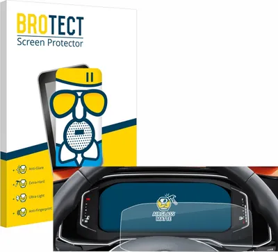 Produktbild von BROTECT Entspiegelungs Schutzglas für Volkswagen Polo 6 Digital Cockpit Pro Schutzfolie Panzer Folie Glas Display Schutz matt