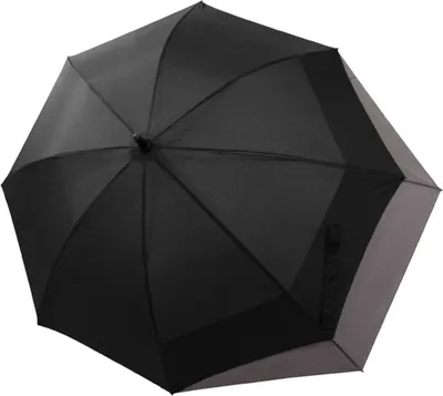 Image de doppler parapluie canne parapluie Fiber Long Automatic Move Black / Grey noir gris