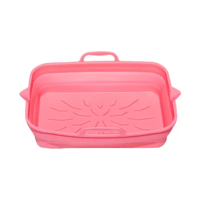 Produktbild von Fritteuse-Backform, wiederverwendbar, ölbeständig, lebensmittelecht, antihaftbeschichtet, faltbar, Fritteuse, Küchenzubehör