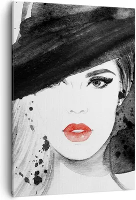 Produktbild von Bild auf Leinwand - Leinwandbild - Einteilig - Frau Gesicht Lippen - 50x70cm - Wand Bild - Wanddeko - Wandbilder - Leinwanddruck - Wanddekoration - Leinwand bilder - Wandbild - PA50x70-3916