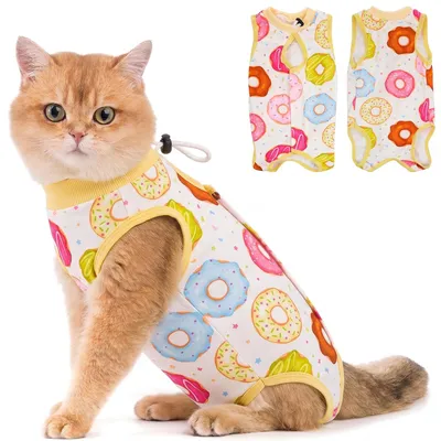 Image de Combinaison postopératoire pour chats, taille S, protège contre les fuites et favorise la cicatrisation