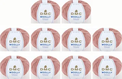Imagen del producto de 10 ovillos de lana "Woolly" de DMC, lana merino – 100% lana de Australia, número 488 (color 45)