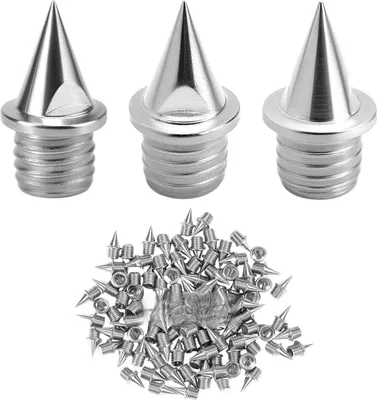 Produktbild von 100 Stück Stahl Spike Nägel 1/4 Zoll 6mm Silber, für Leichtathletik Sportschuhe Spikes Ersatz
