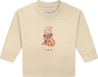 Produktbild von Mr. & Mrs. Panda Organic Baby Pullover Roter Panda 12. - 18. Monat - Natural Raw - Geschenk, Lieblingsmensch, Rot, Bullover, Lustige Sprüche, Herz, Liebe, Liebling
