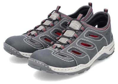 Produktbild von Rieker Herren Sneaker Slipper grau kombi, Herren:45 EU