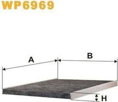 Produktbild von WIX FILTERS WP6969 Innenraumfilter Pollenfilter für ALFA ROMEO 166 (936) Aktivkohle