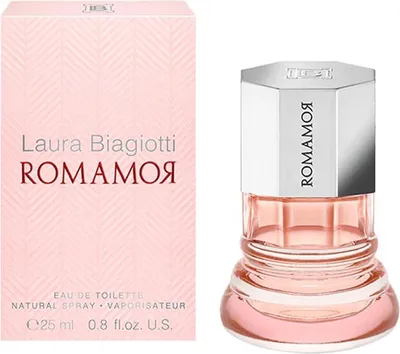 Zdjęcie produktu dla Laura Biagiotti RomamoR, Kobiety, 25 ml, Butelka jednorazowa, Jagody, Jeżyna, Jaśmin, Magnolia, Kwiat pomarańczy, Drewno kaszmirowe, Paczula, Wanilia