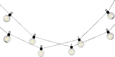 Produktbild von Solar Party-Beleuchtung Kunststoff D.8cm H.5,8m schwarz/warmesweiß