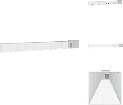 Obrázok produktu pre vidaXL Klietka pre kurčatá sivá 1000x91x100 cm Pozinkovaná oceľ - Príbytky a výbehy pre malé zvieratá