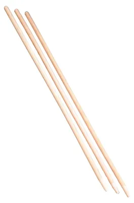 Produktbild von 3 Stück Holzbesenstiele, 130 cm, Buchenholz, Gerätestiel Ø27 mm, Werkzeugstiele für Gartengeräte, Gartenhacken, EU-Produktion